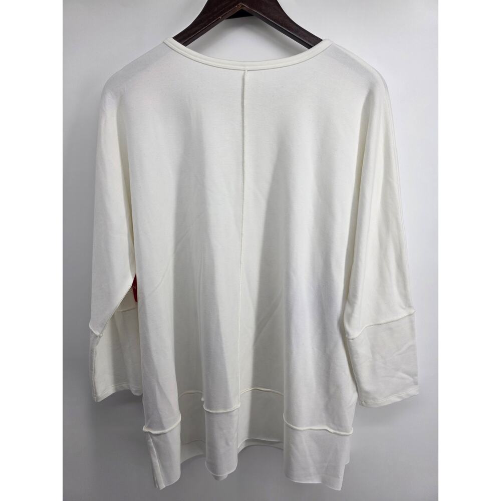 NWT Spanx Perfect Length Top Dolman Sweatshirt Powder White Size XL - Picture 6 of 6